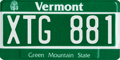 VT license plate XTG881