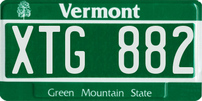 VT license plate XTG882
