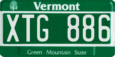 VT license plate XTG886