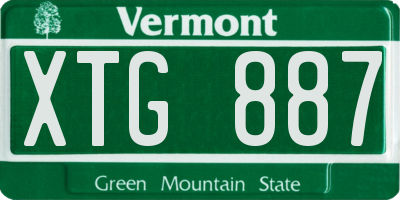 VT license plate XTG887