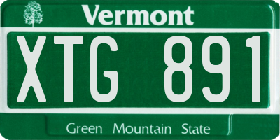 VT license plate XTG891