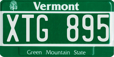 VT license plate XTG895