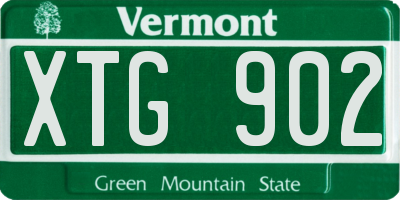 VT license plate XTG902