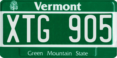 VT license plate XTG905