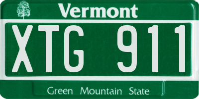 VT license plate XTG911