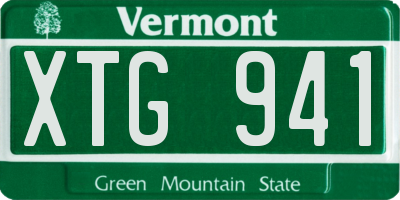 VT license plate XTG941