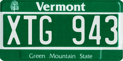 VT license plate XTG943