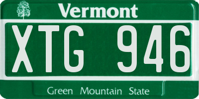 VT license plate XTG946