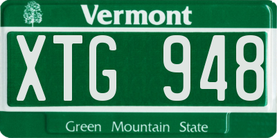 VT license plate XTG948