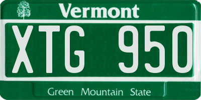 VT license plate XTG950