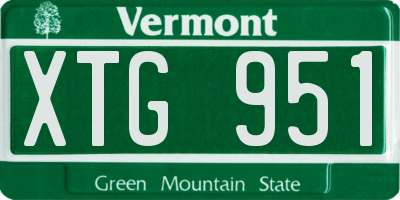 VT license plate XTG951