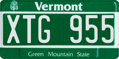 VT license plate XTG955