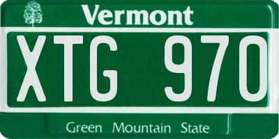 VT license plate XTG970