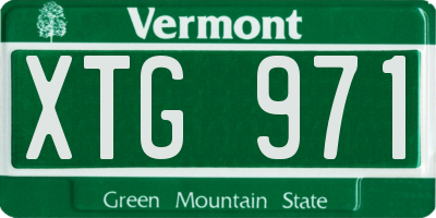 VT license plate XTG971