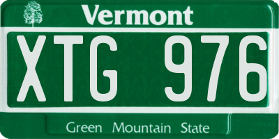 VT license plate XTG976