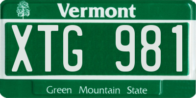 VT license plate XTG981