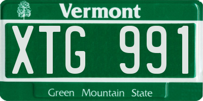 VT license plate XTG991