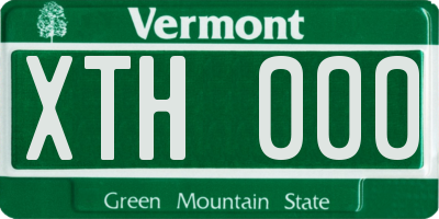 VT license plate XTH000