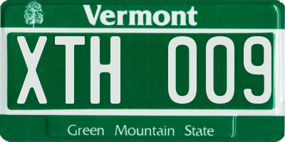 VT license plate XTH009