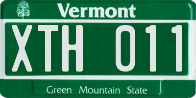 VT license plate XTH011