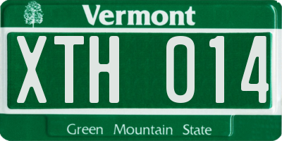 VT license plate XTH014
