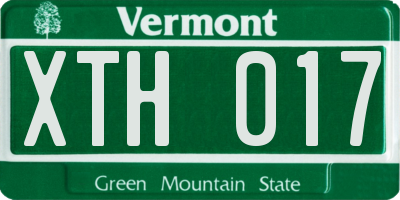 VT license plate XTH017