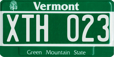 VT license plate XTH023