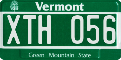 VT license plate XTH056