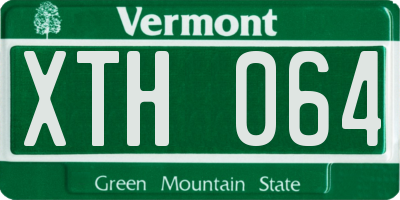 VT license plate XTH064