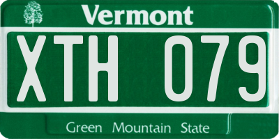 VT license plate XTH079