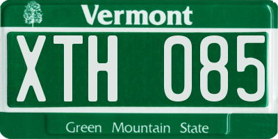 VT license plate XTH085
