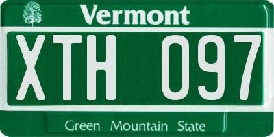 VT license plate XTH097