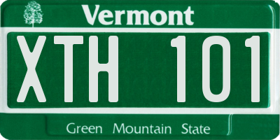VT license plate XTH101