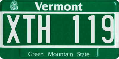 VT license plate XTH119