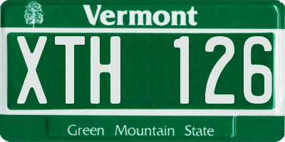 VT license plate XTH126