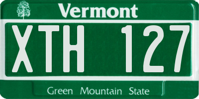 VT license plate XTH127