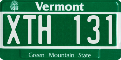 VT license plate XTH131