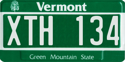 VT license plate XTH134
