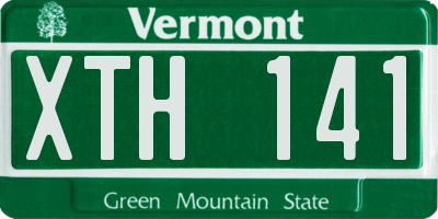 VT license plate XTH141