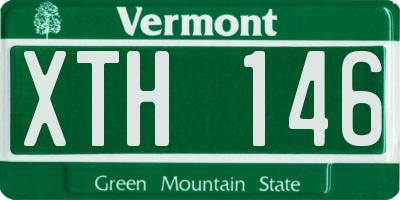 VT license plate XTH146
