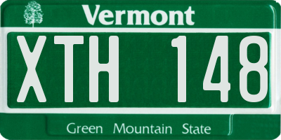 VT license plate XTH148