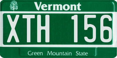 VT license plate XTH156