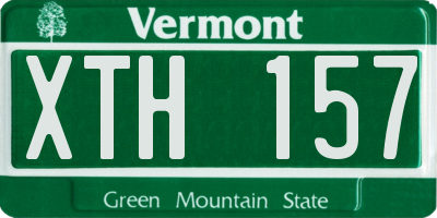 VT license plate XTH157
