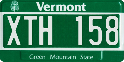 VT license plate XTH158