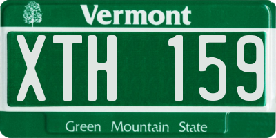 VT license plate XTH159
