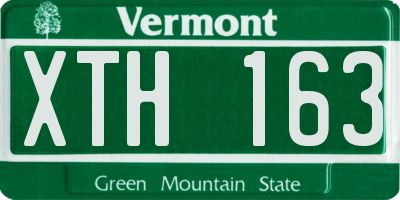 VT license plate XTH163