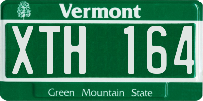 VT license plate XTH164