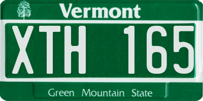 VT license plate XTH165