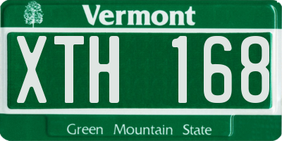VT license plate XTH168