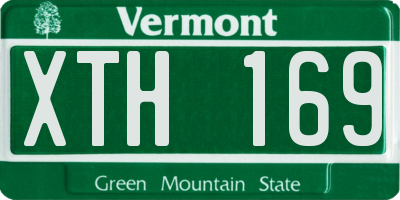 VT license plate XTH169